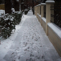 végtelen téli utca